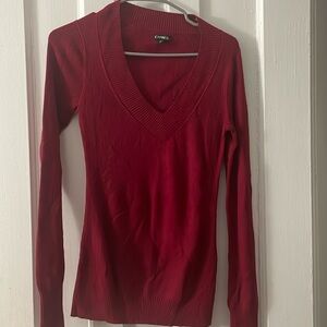 V-neck pullover sweater